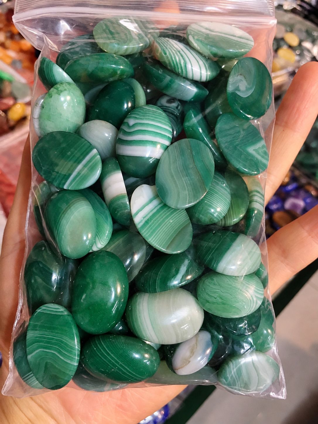 4:Green striped agate