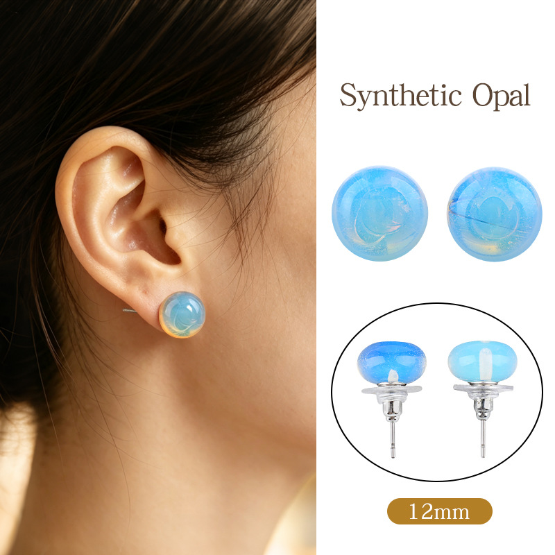 2:Artificial opal earrings