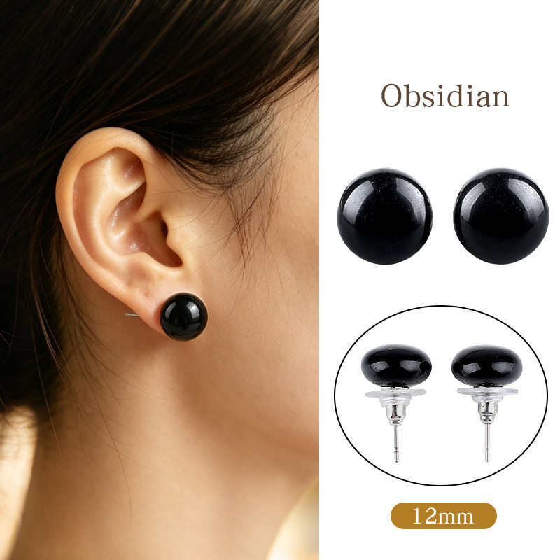 4:Obsidian earrings