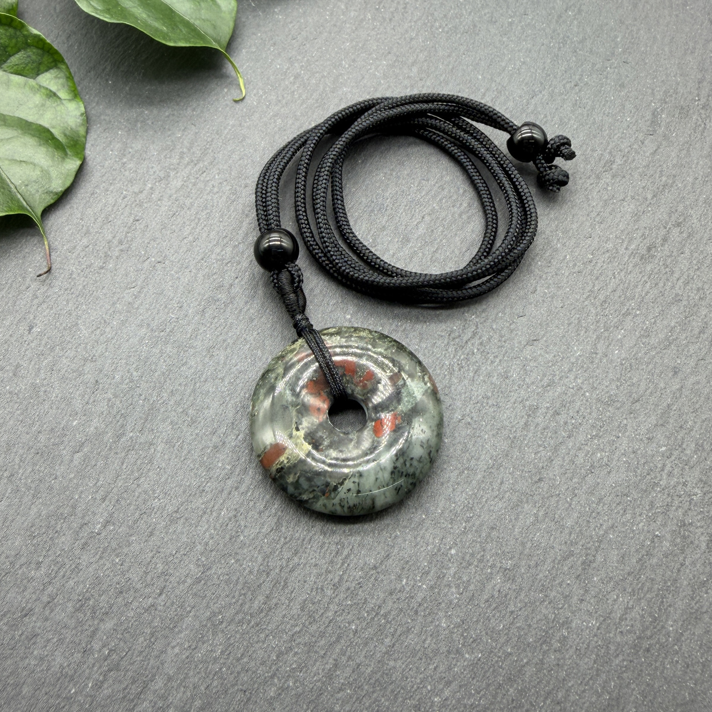 African bloodstone bead strand 30mm