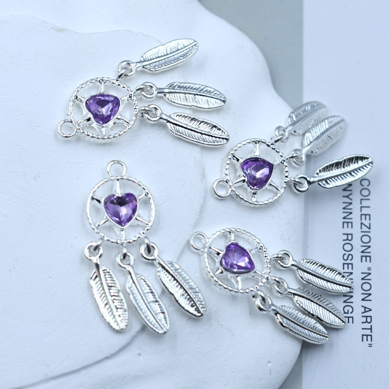 019-5 white purple heart 14*34mm/2.7g
