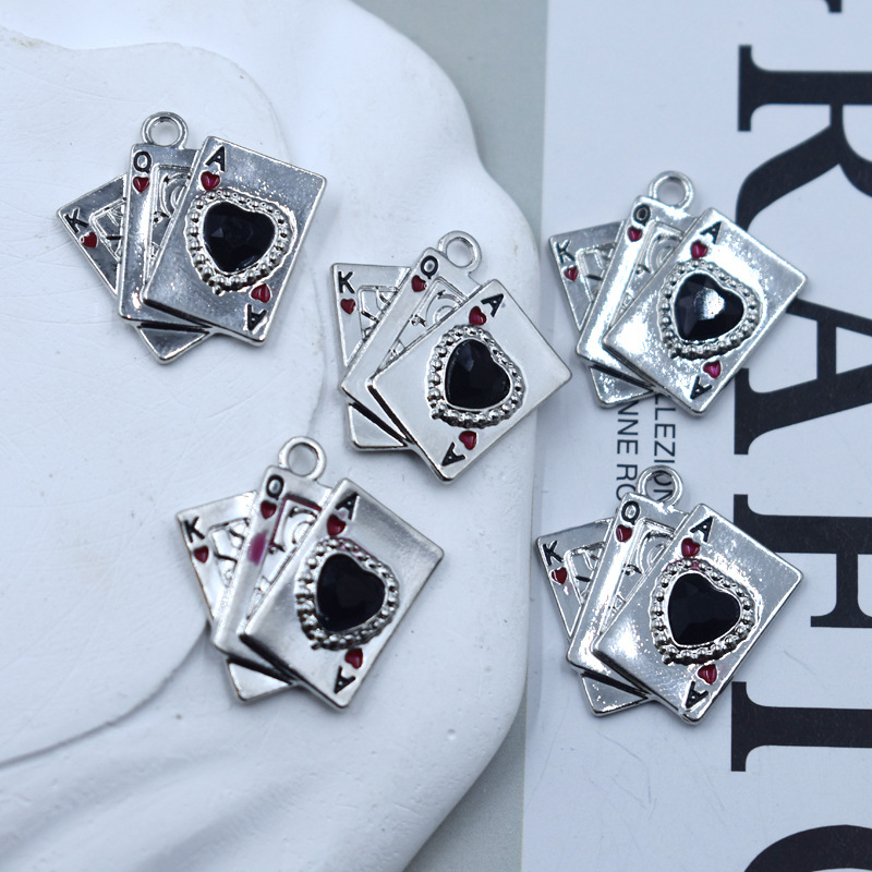 019-9 white and black poker 24*25mm/3.2g