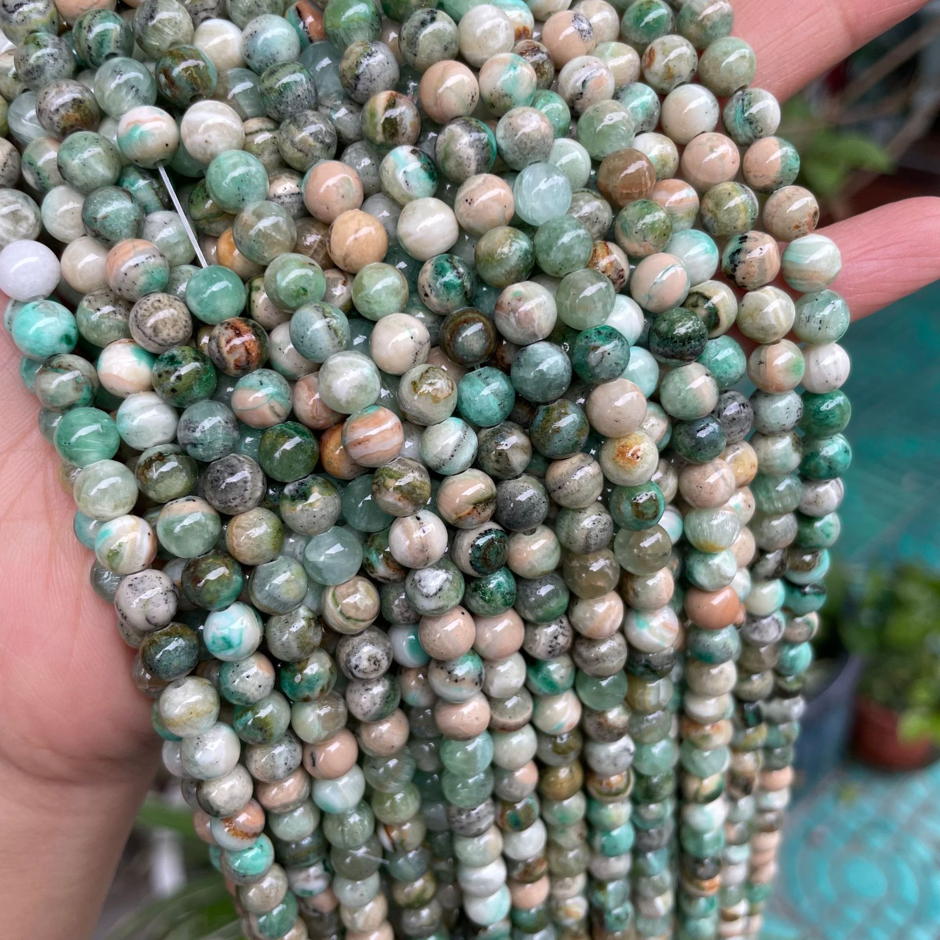 Optimized Greenstone 4mm (about 95 pieces)