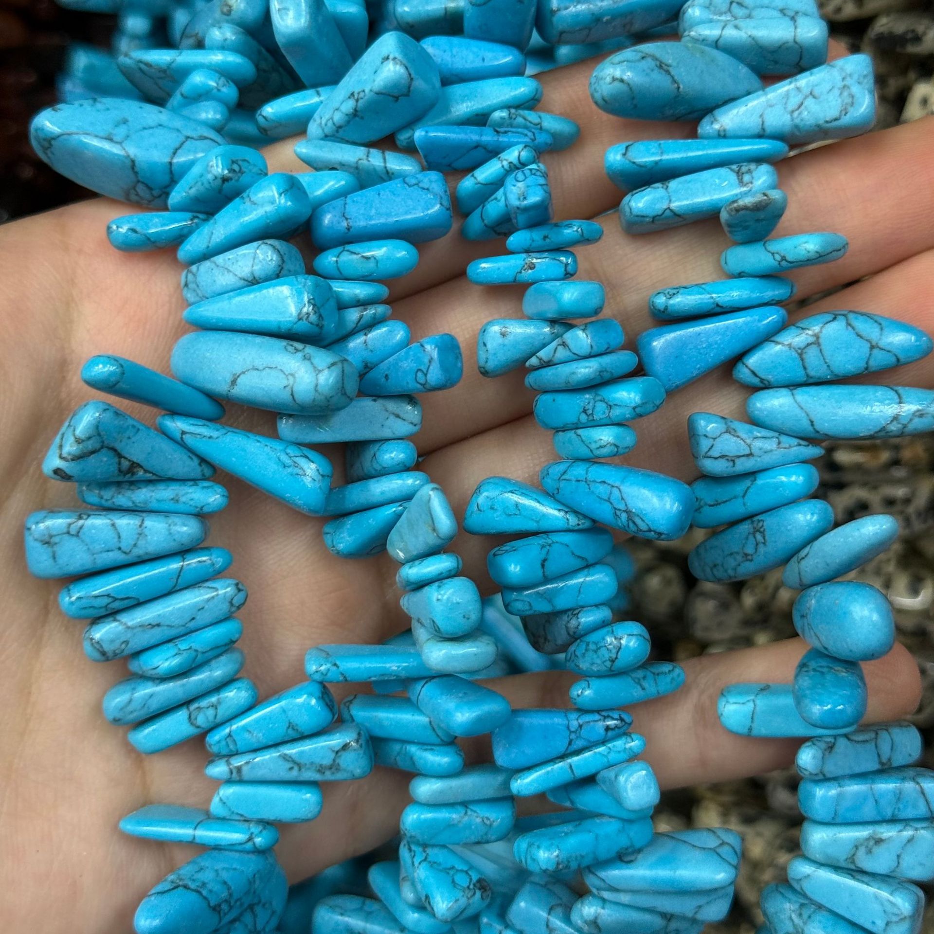 Turquoise with matrix 8-14mm