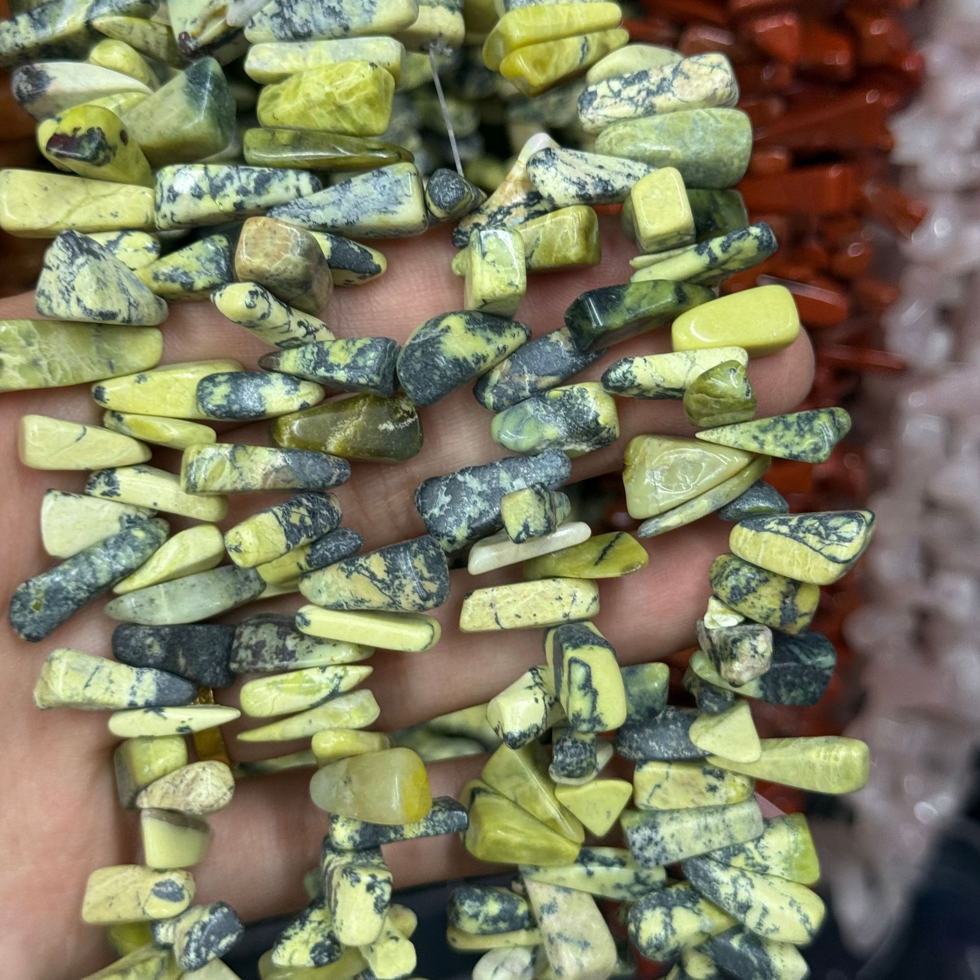 yellow turquoise 8-14mm