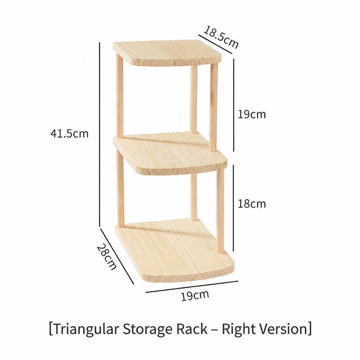 Triangular storage rack right style