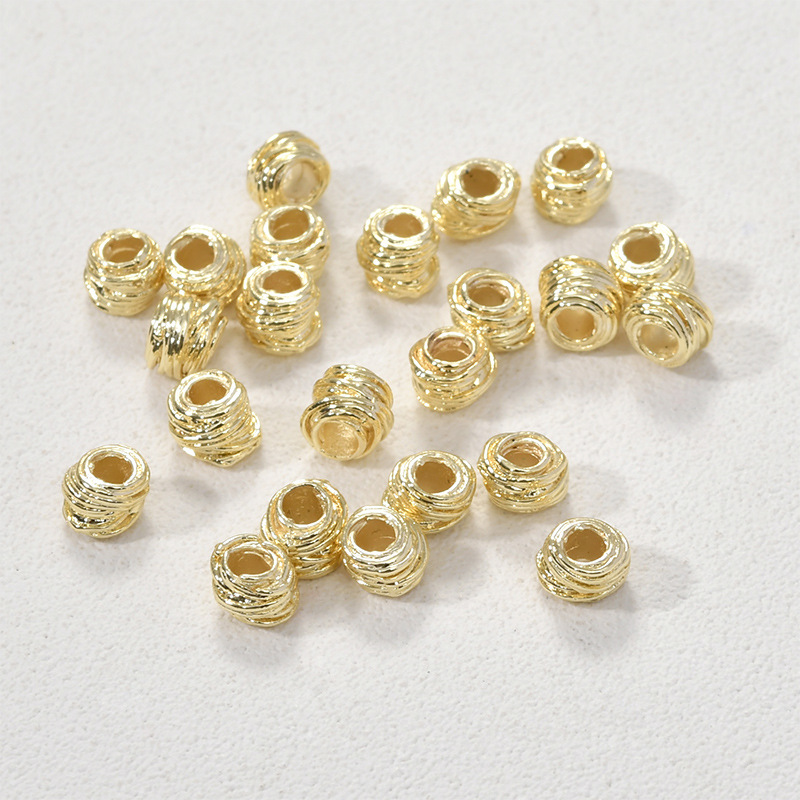 11#14K gold woven beads [1]]