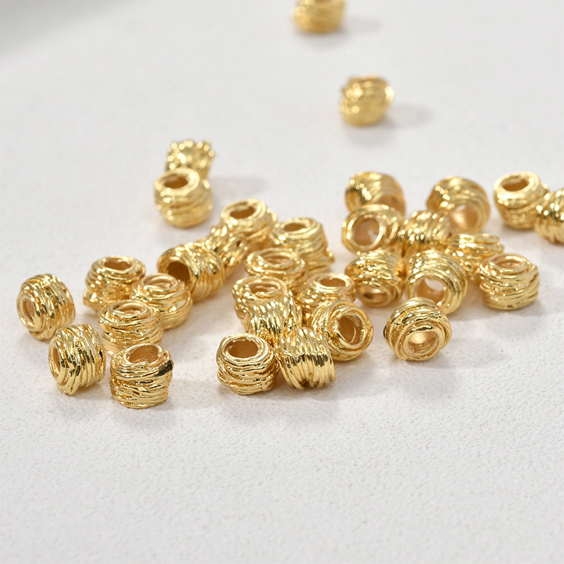 2:12#18K gold woven beads [1]]