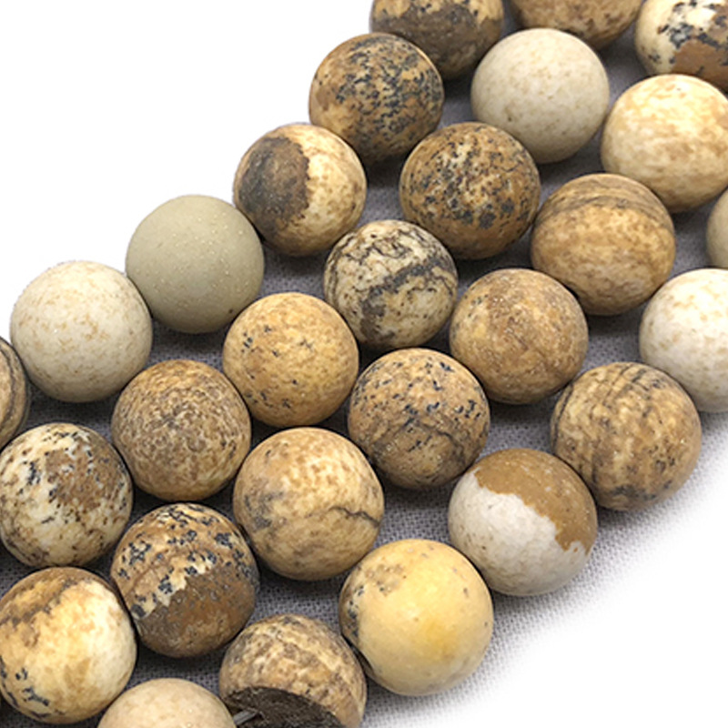 B68 Matte-Frosted-Patterned Stone 6mm/58pcs
