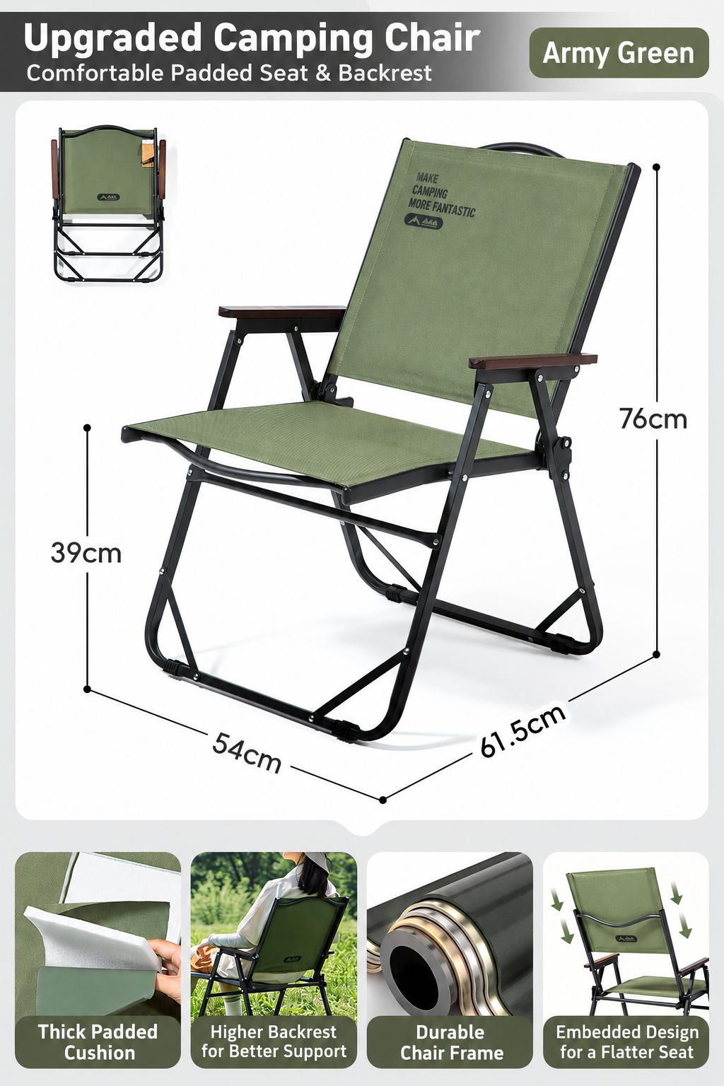Military green-tall model [10mm thickened sponge]