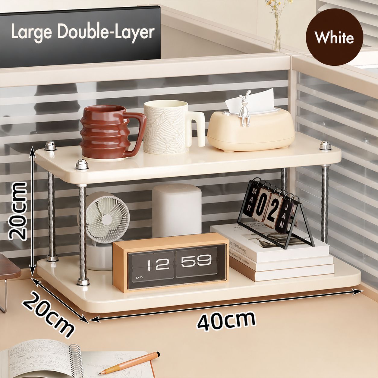 Two-layer whiteboard, large size 40*20