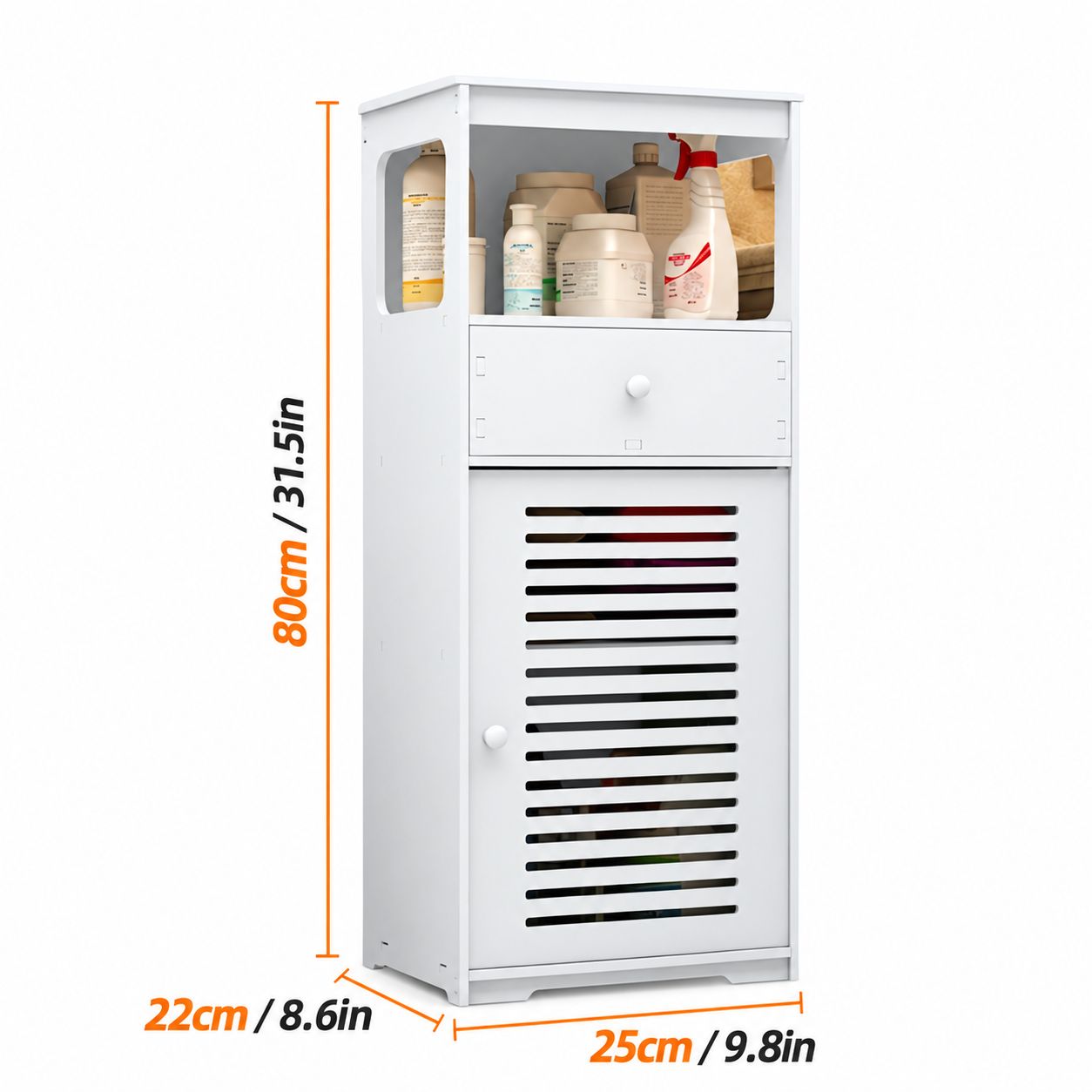 5-layer single-door simple C-style - 80 cm high