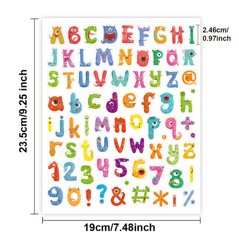 1:Alphabet animal sheets, 10 sheets per pack; 19*23.5cm