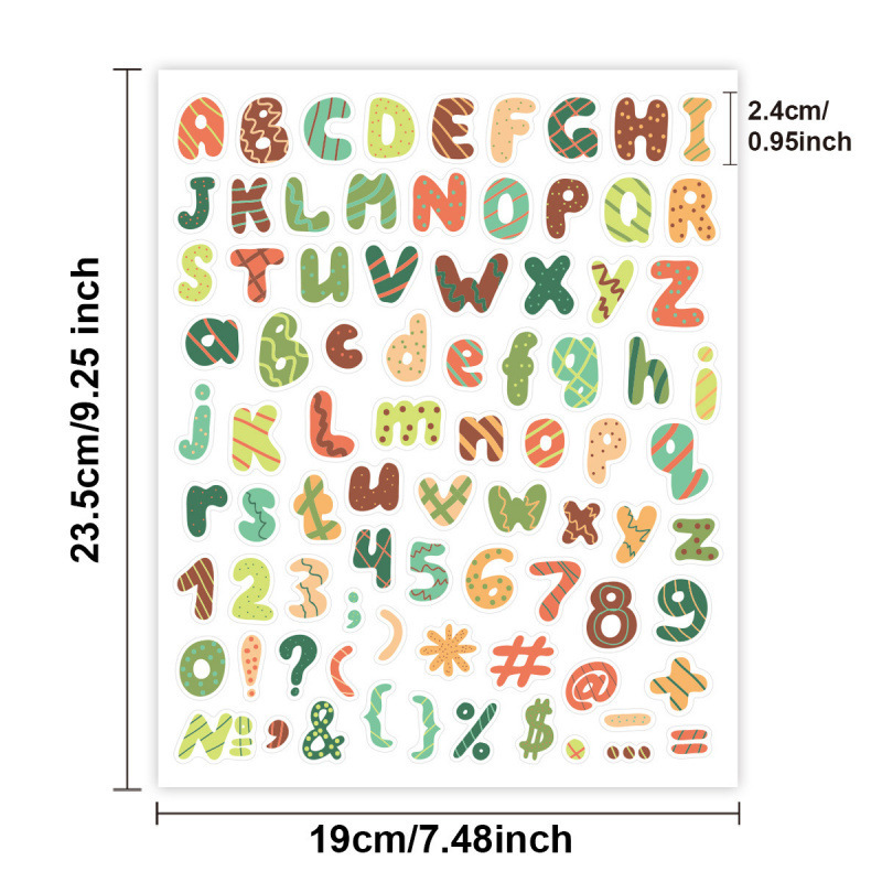 2:Alphabet stripe sheets, 10 sheets per pack; 19*23.5cm