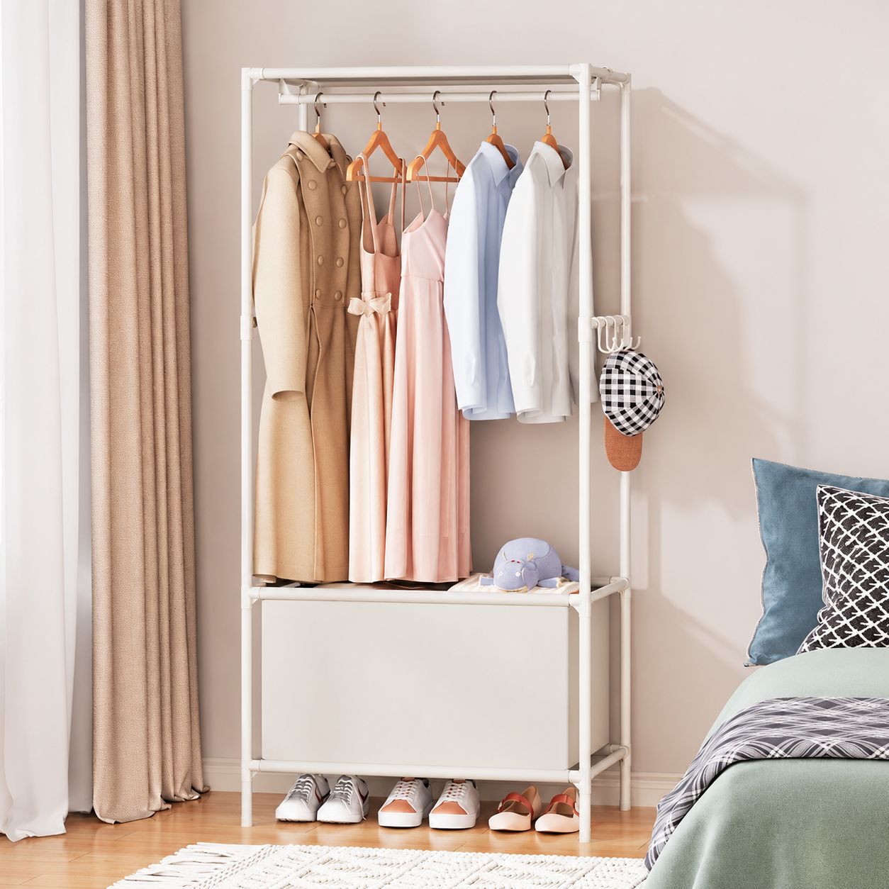 Single Row white-no curtain