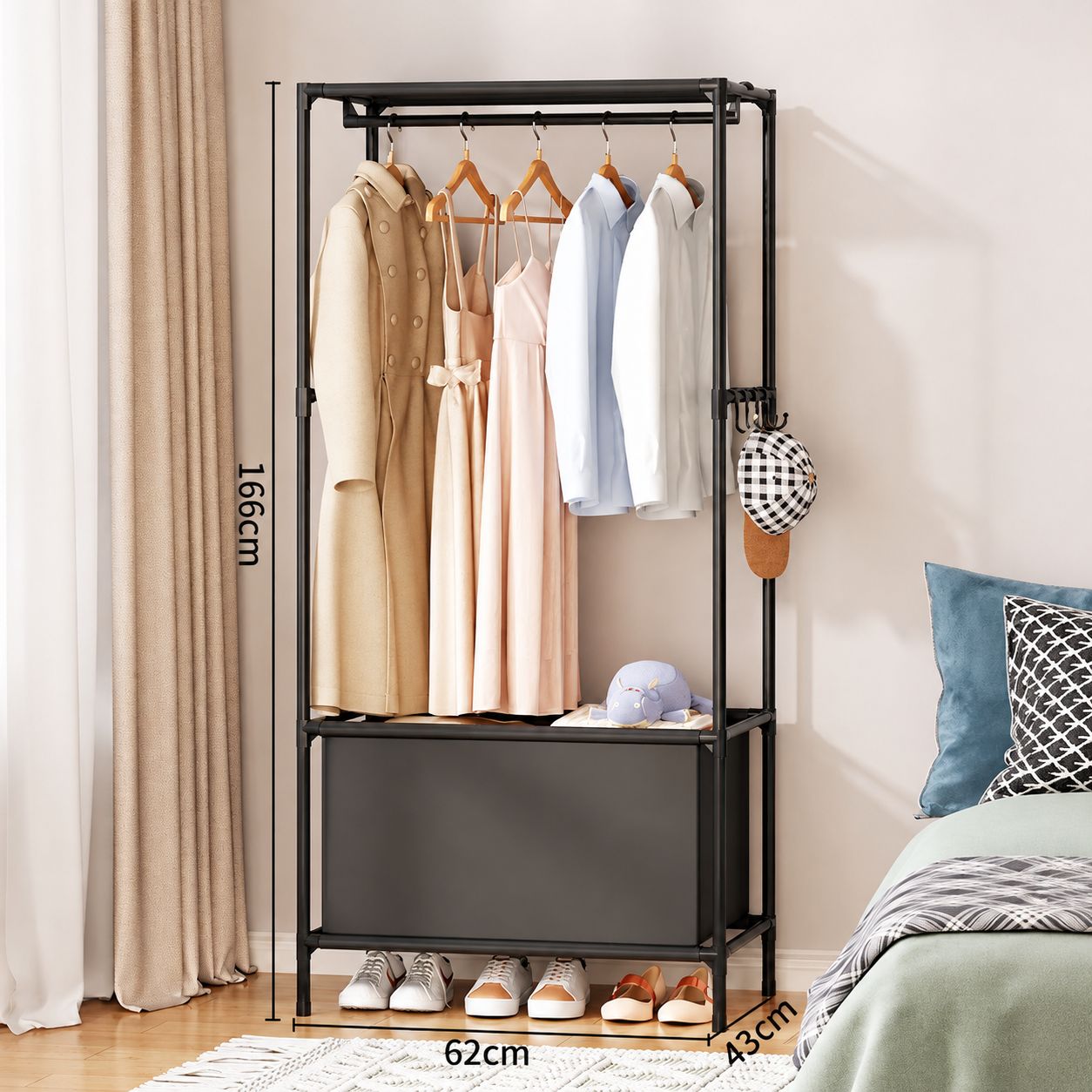 Single Row black-no Curtain