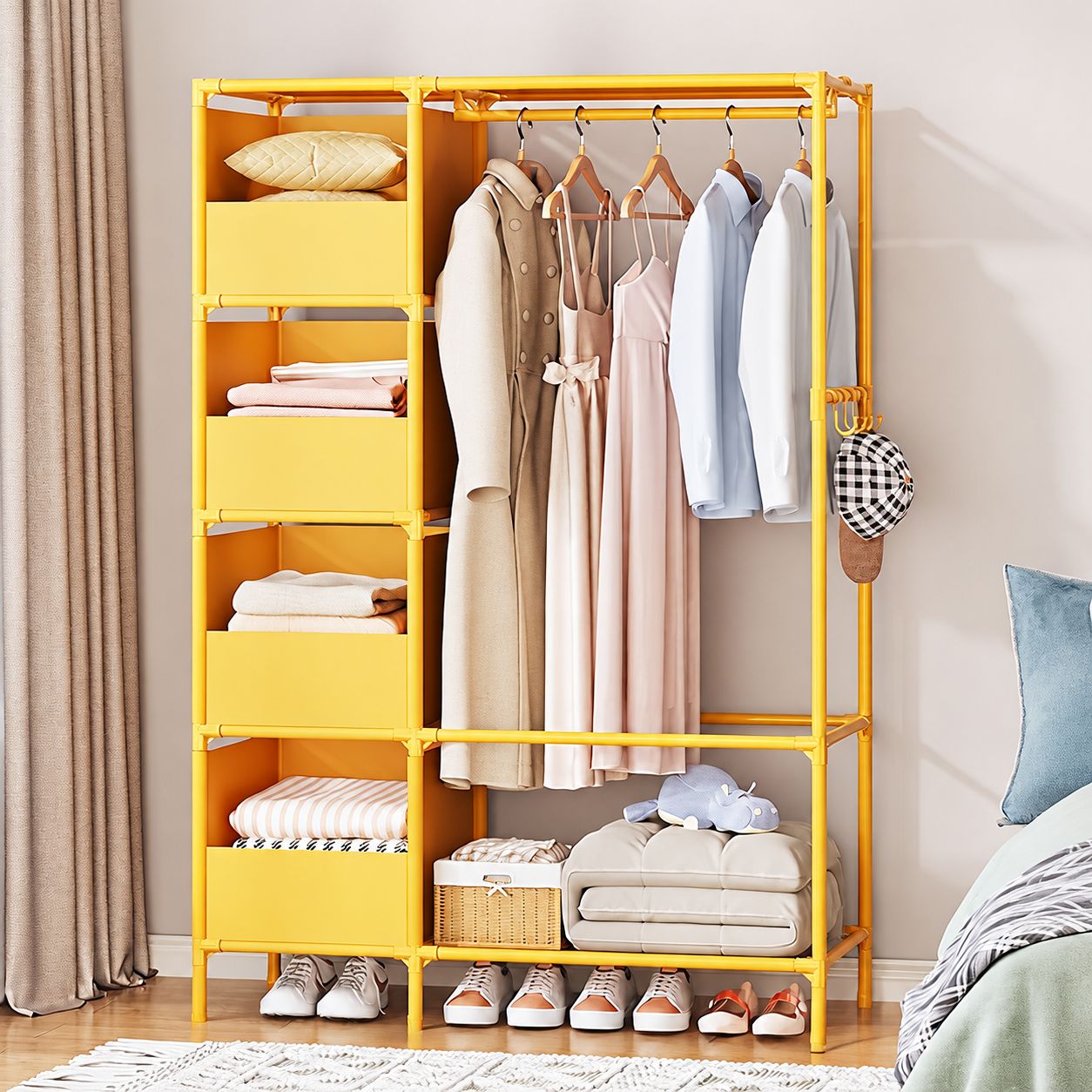 Double row yellow - without door curtain