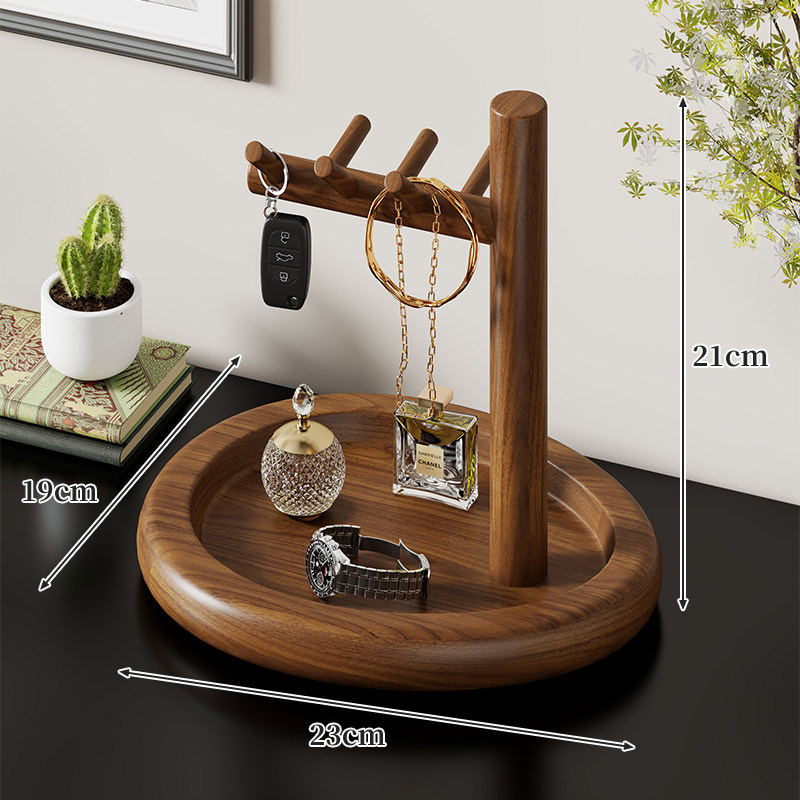 Main picture single pole storage rack [walnut color]