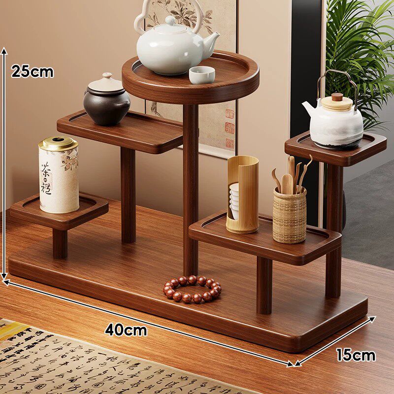 [walnut color] large balance storage rack [all solid wood material]