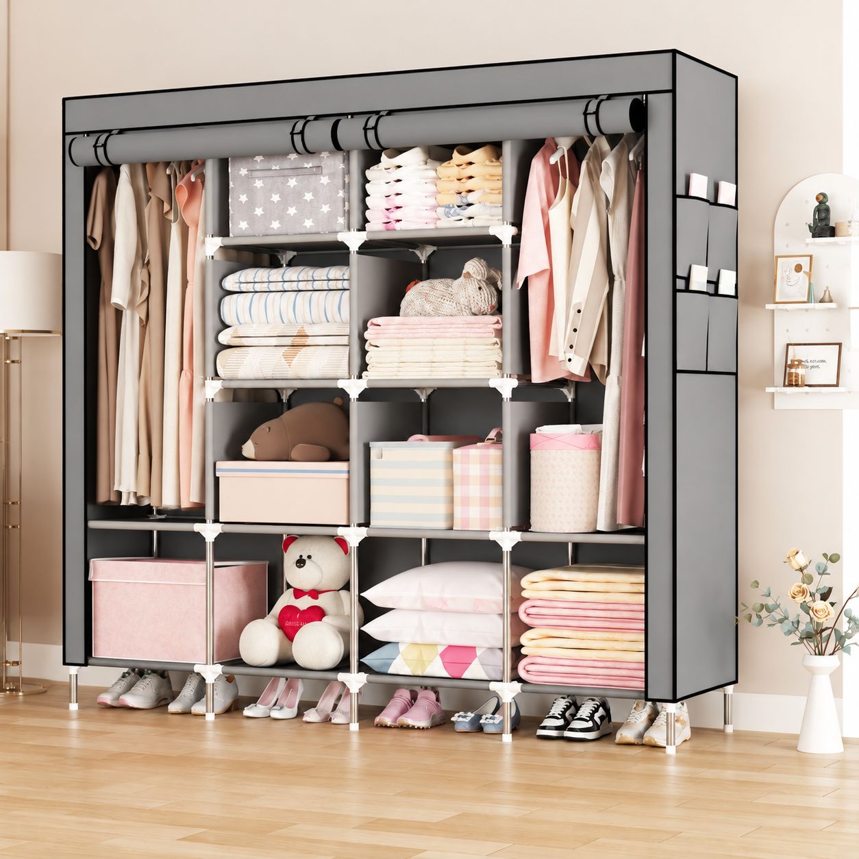 28170 gray twelve grids [one box x6pcs]