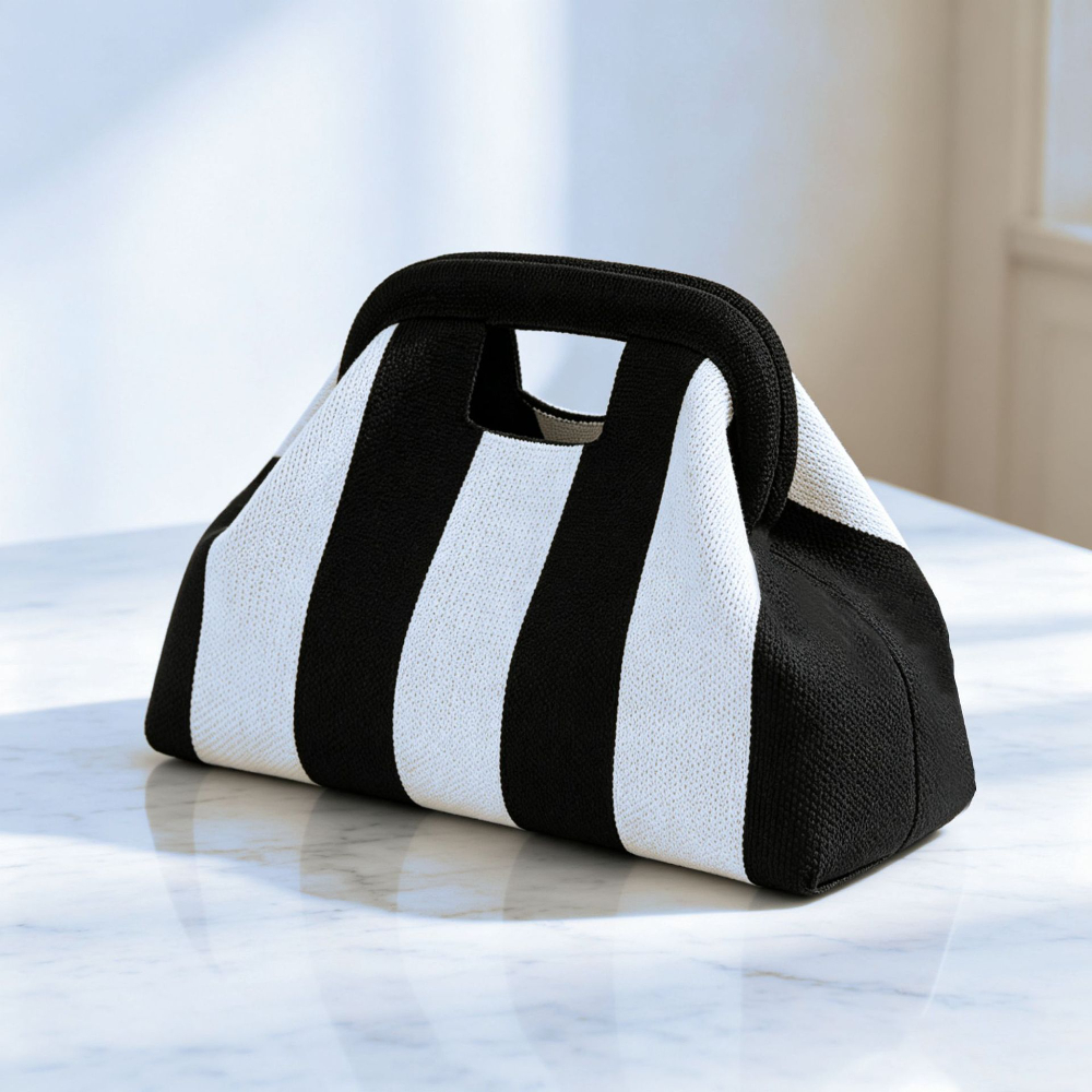 black and white wide stripes