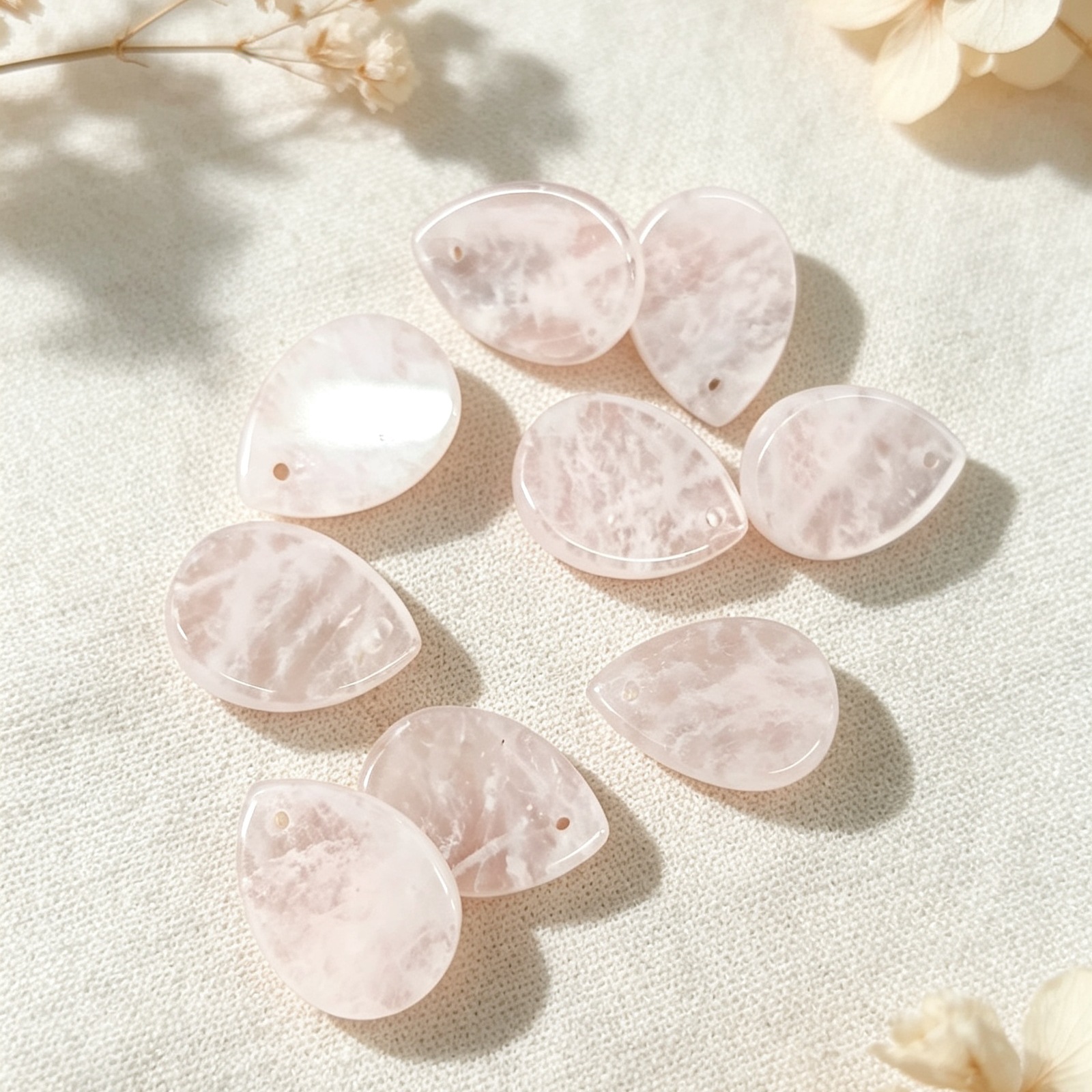 Rose Quartz 13*18mm thick 4mm
