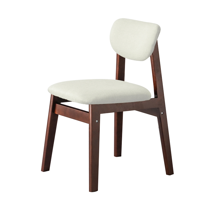 Off white Seat Cushion [Linen] Brown Legs
