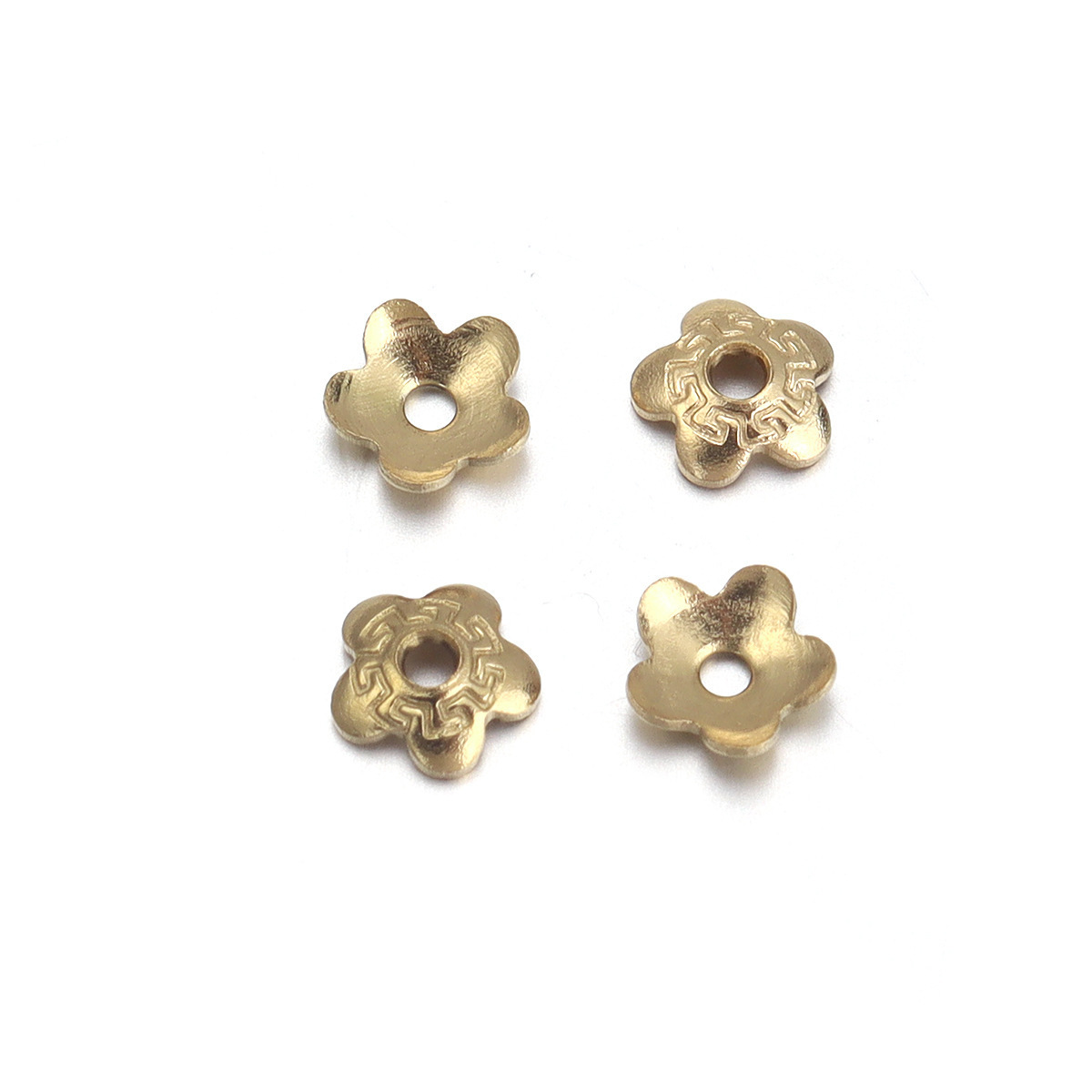 14:Pentagonal pattern in gold color, 5mm