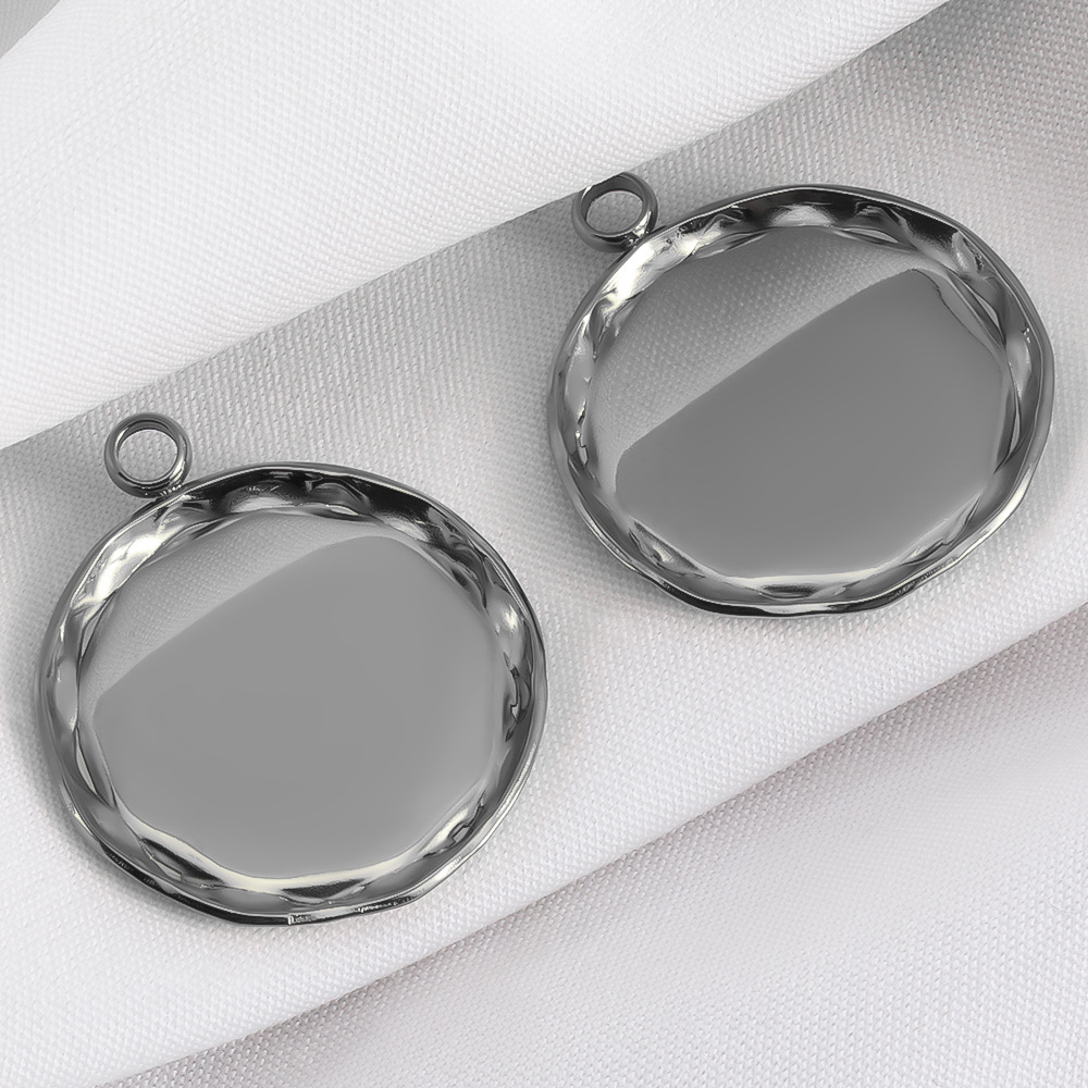 2:Steel color round-22.5x26.5mm