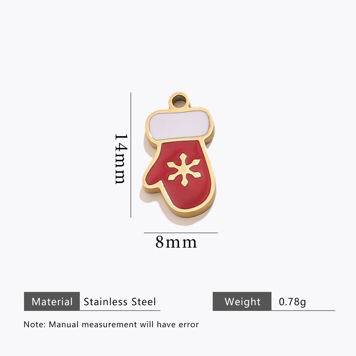Christmas oil drop cut pendant-gold e