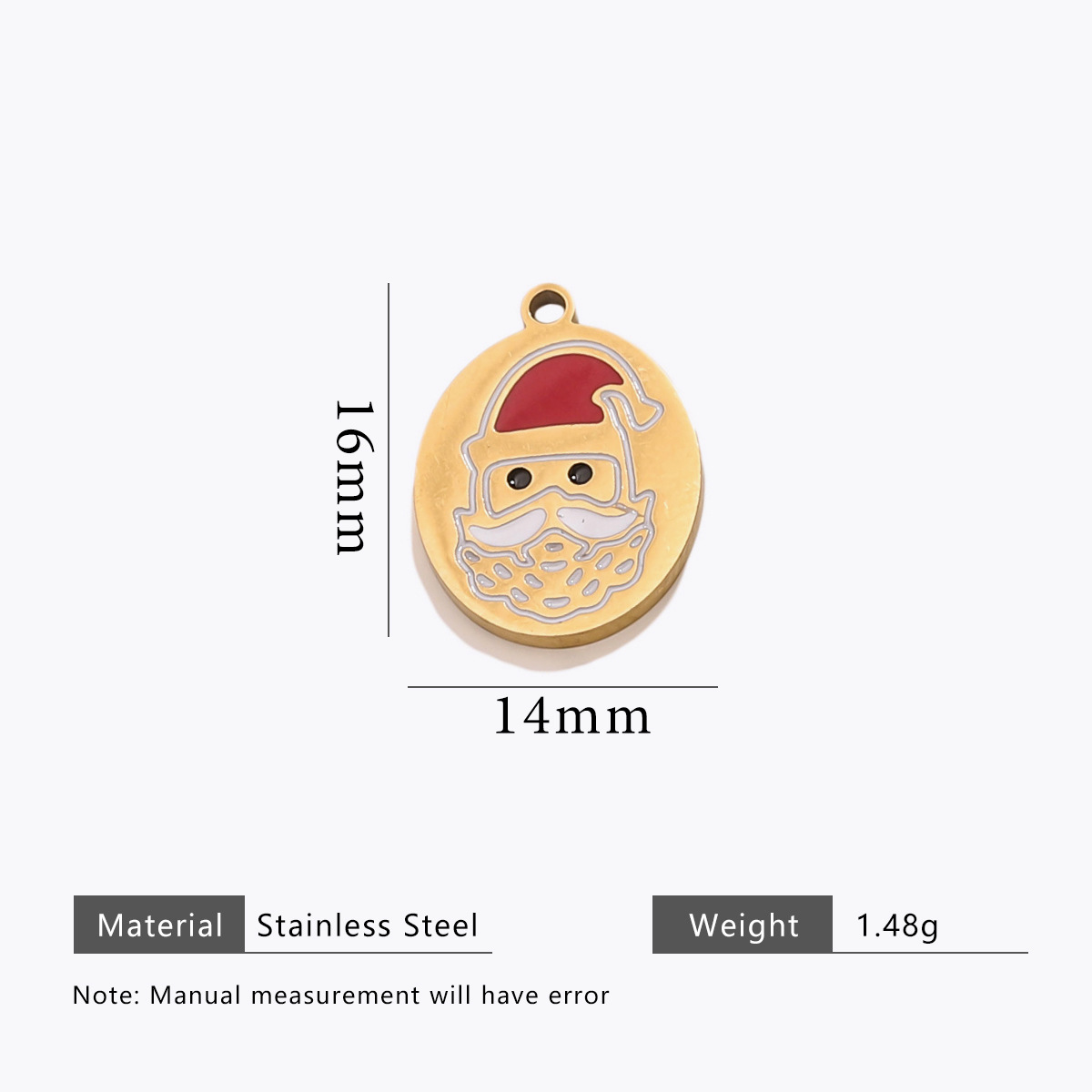 Christmas oil drop cut pendant-gold n