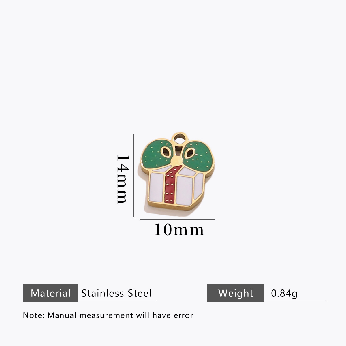 Christmas oil drop cut pendant-gold p