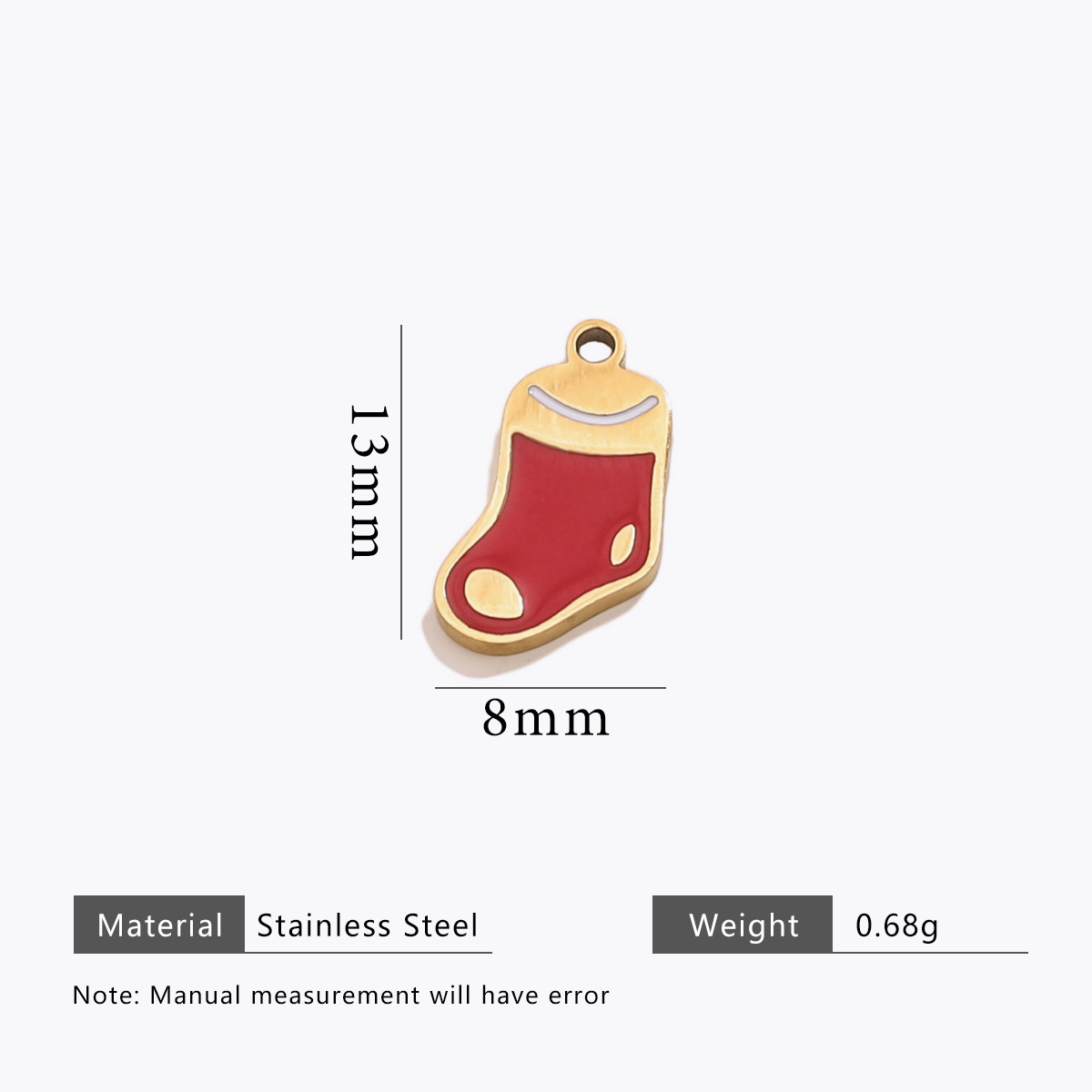 8:Christmas oil drop cut pendant-gold h