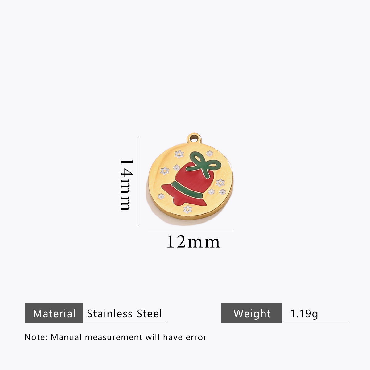 15:Christmas oil drop cut pendant-golden o