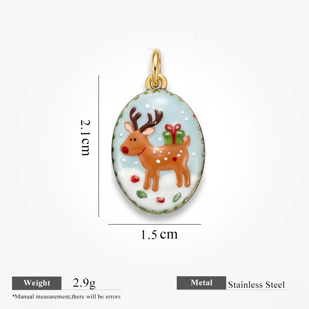 2:Oval Elk Pendant