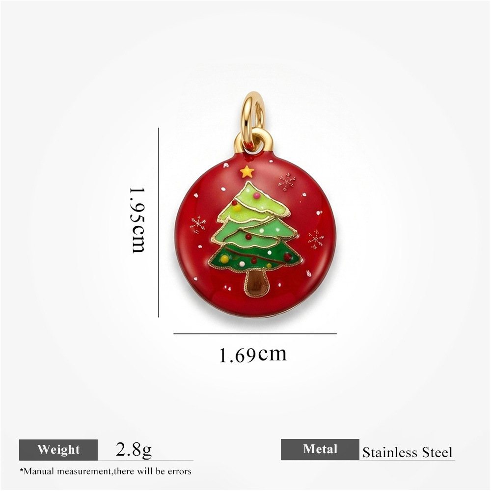 4:Round Christmas tree pendant