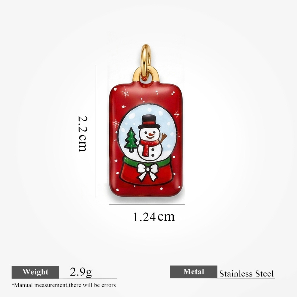 7:Rectangular snowman ball pendant