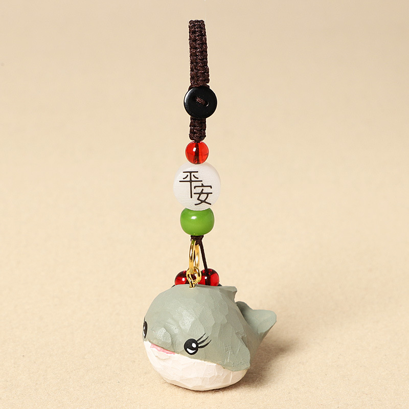 3:Wood carving light gray dolphin-safe model