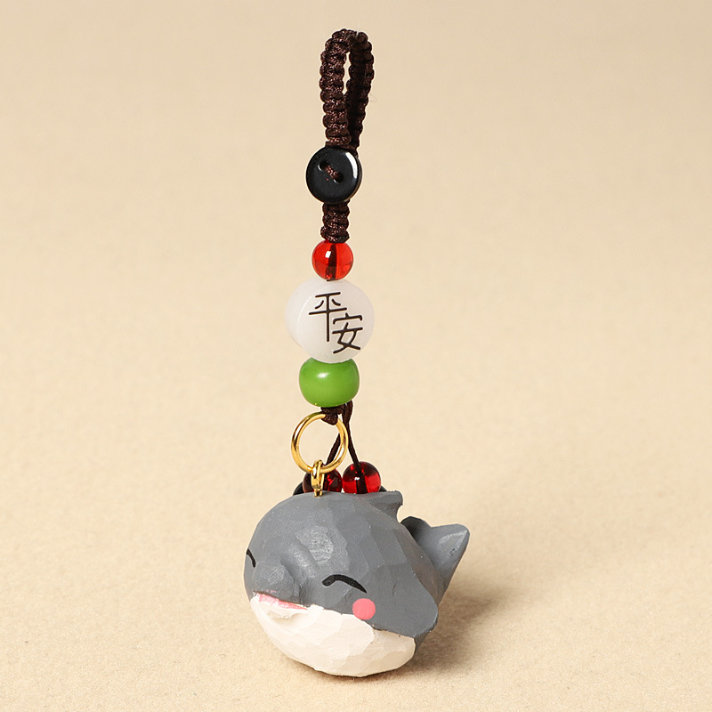7:Wood carving gray dolphin-safe model
