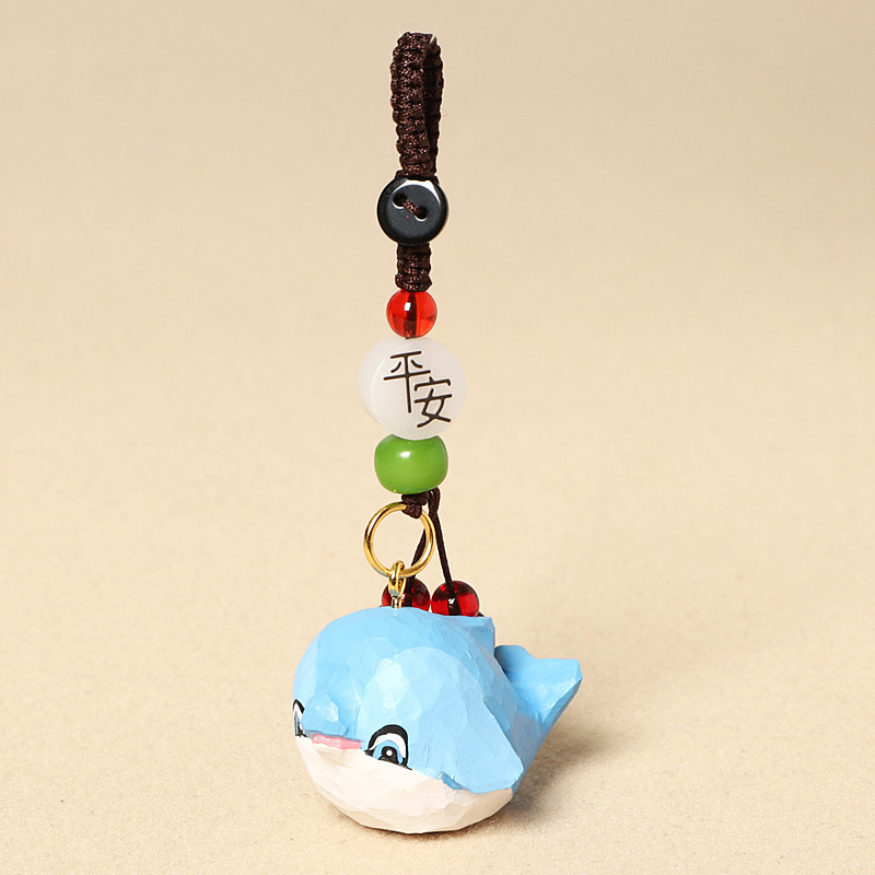 11:Wood carving blue dolphin-safe model