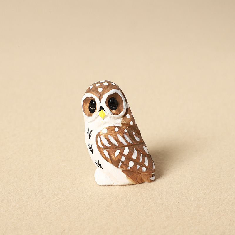 1:Wood carving owl-individual ornament