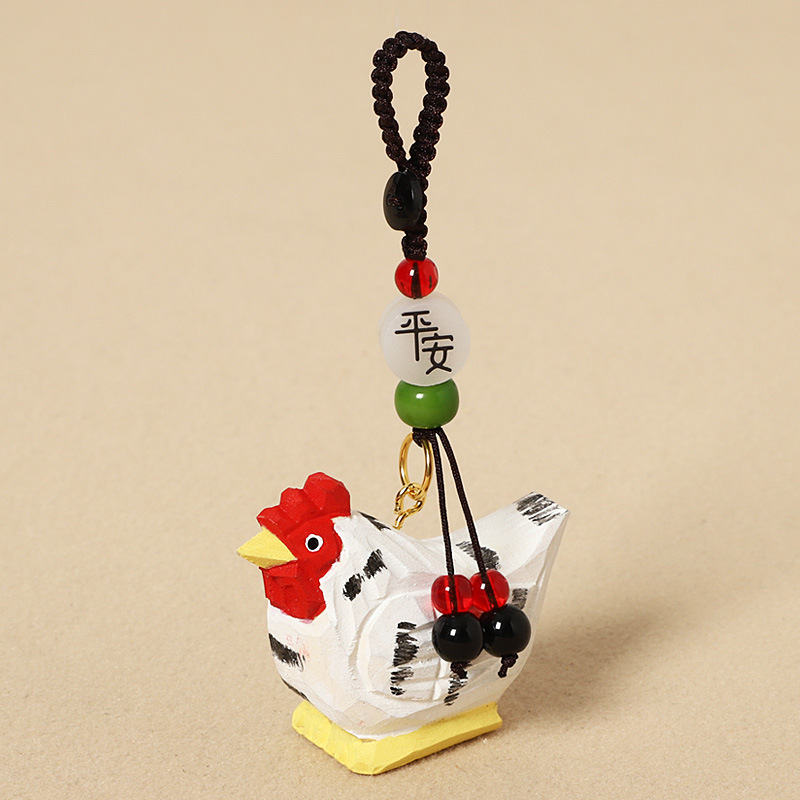 3:Wood-carved white chick - Peaceful style