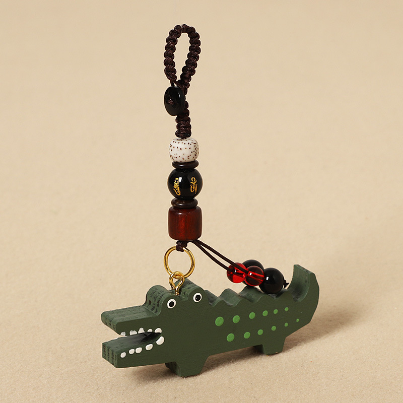 4:Wood carving small crocodile-six-character mantra