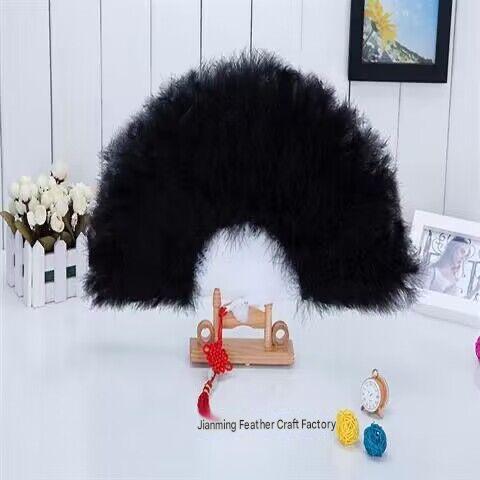 28 Pieces Feather Fan Black