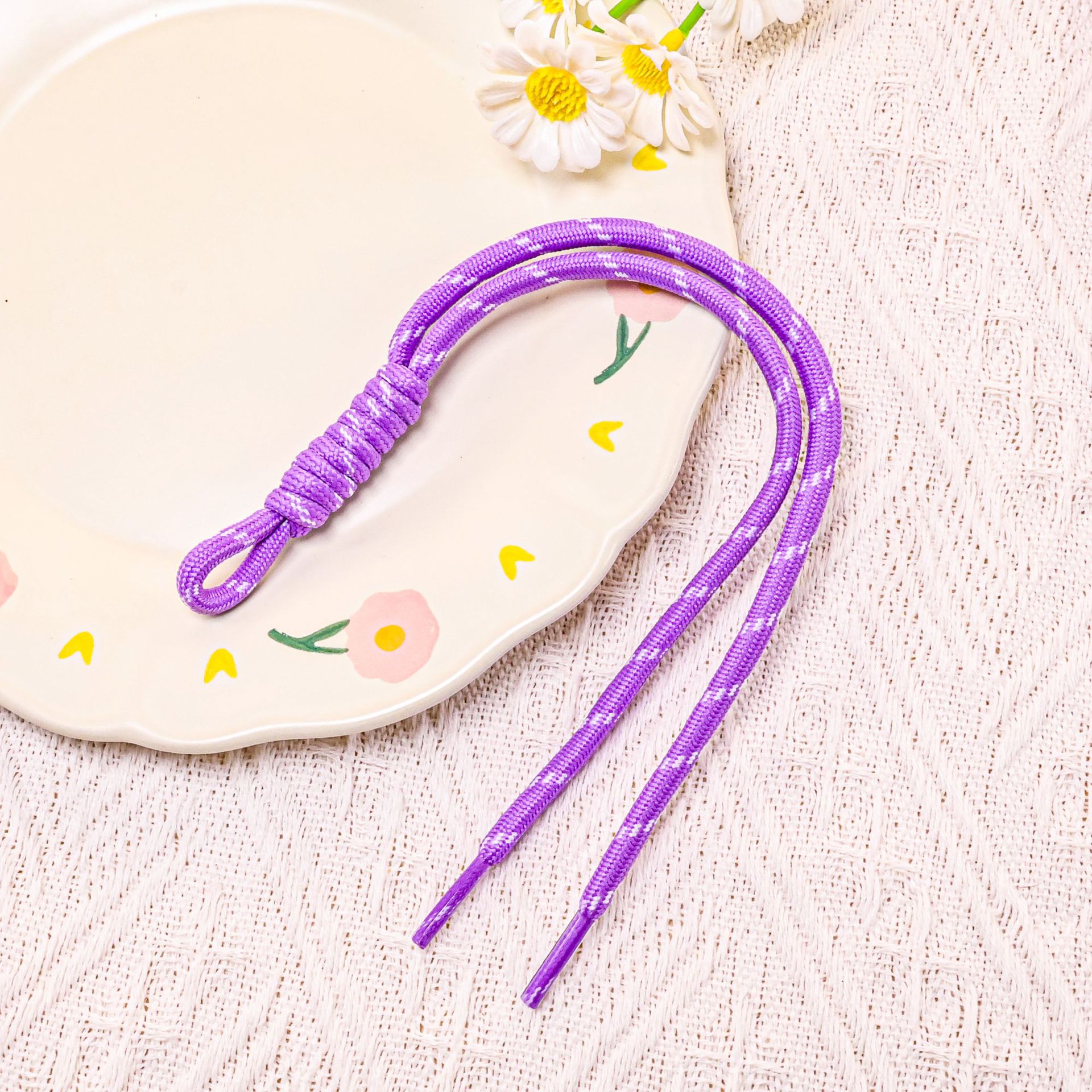 【Purple】Colored lace double-strand rope