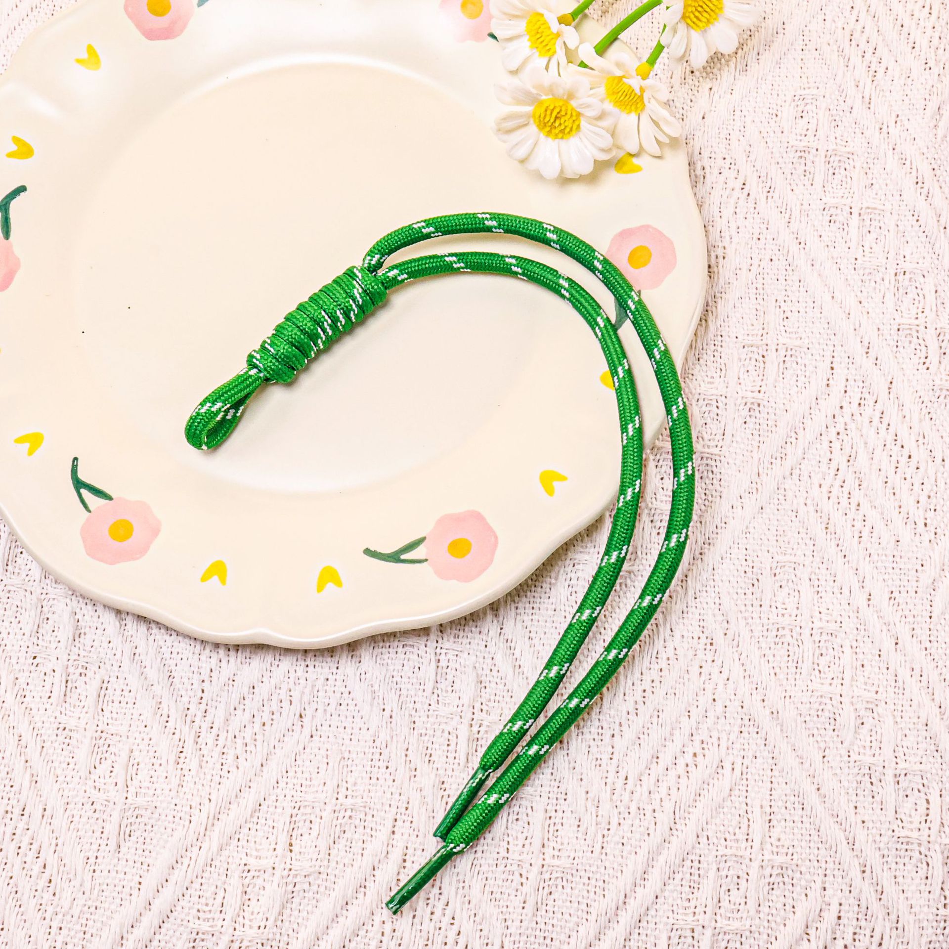 [Green] Colored lace double-strand cord