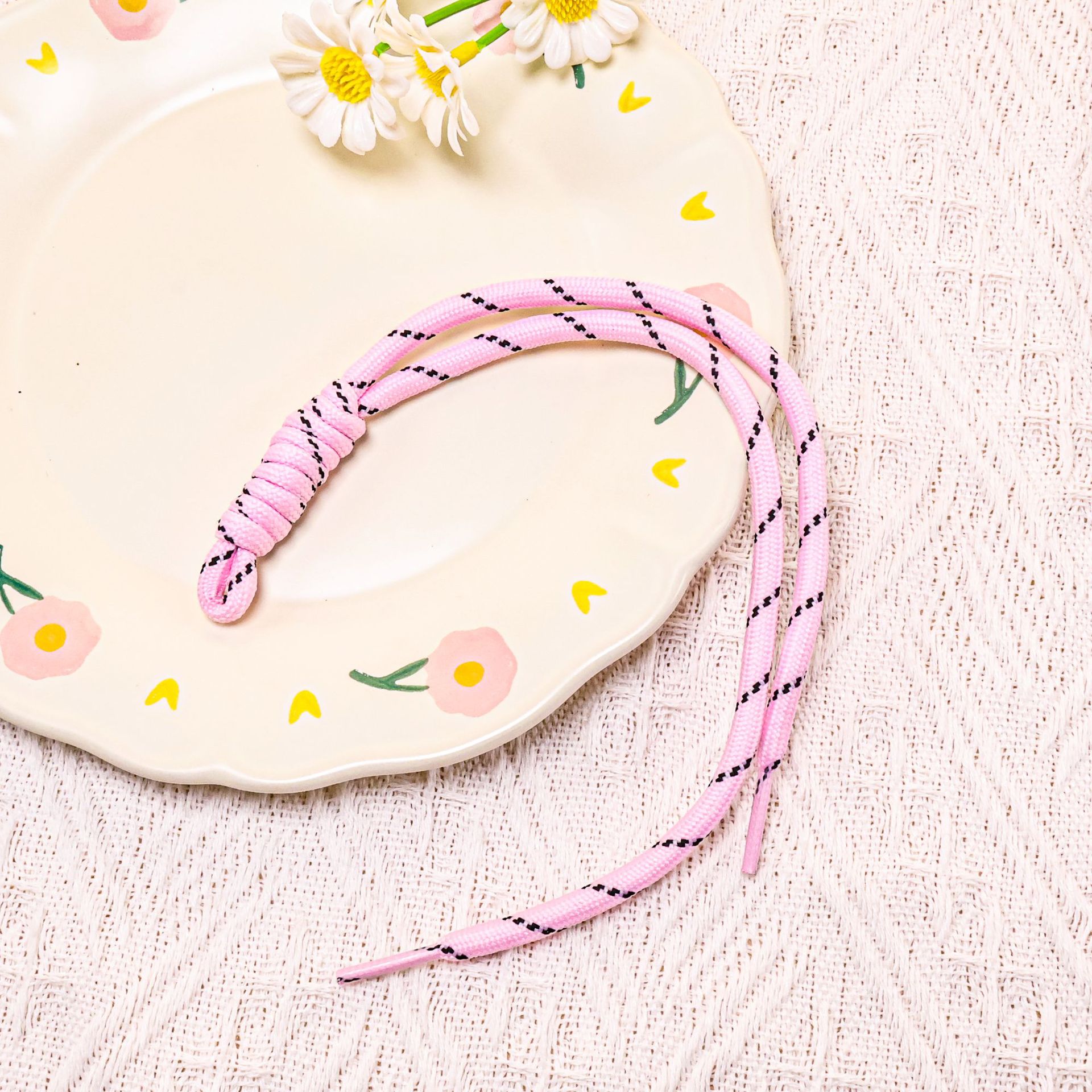 【Light Pink】Colored Lace Double Strand Rope