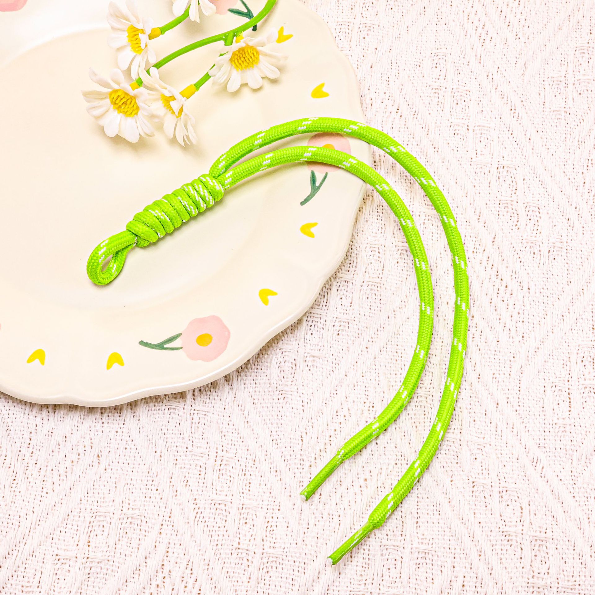 [Grass Green] Colored Lace Double-Strand Cord