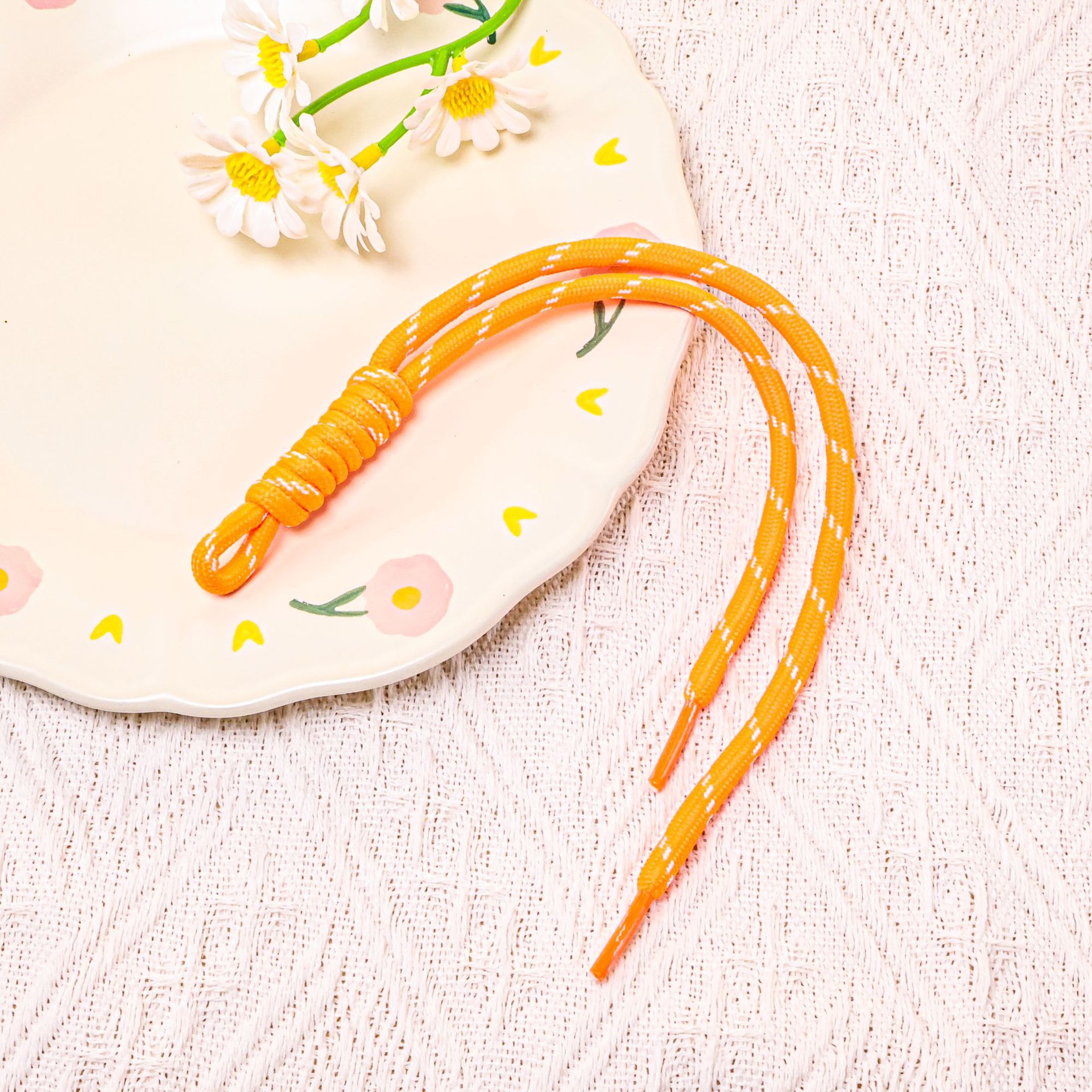 [Orange] Colored lace double-strand rope