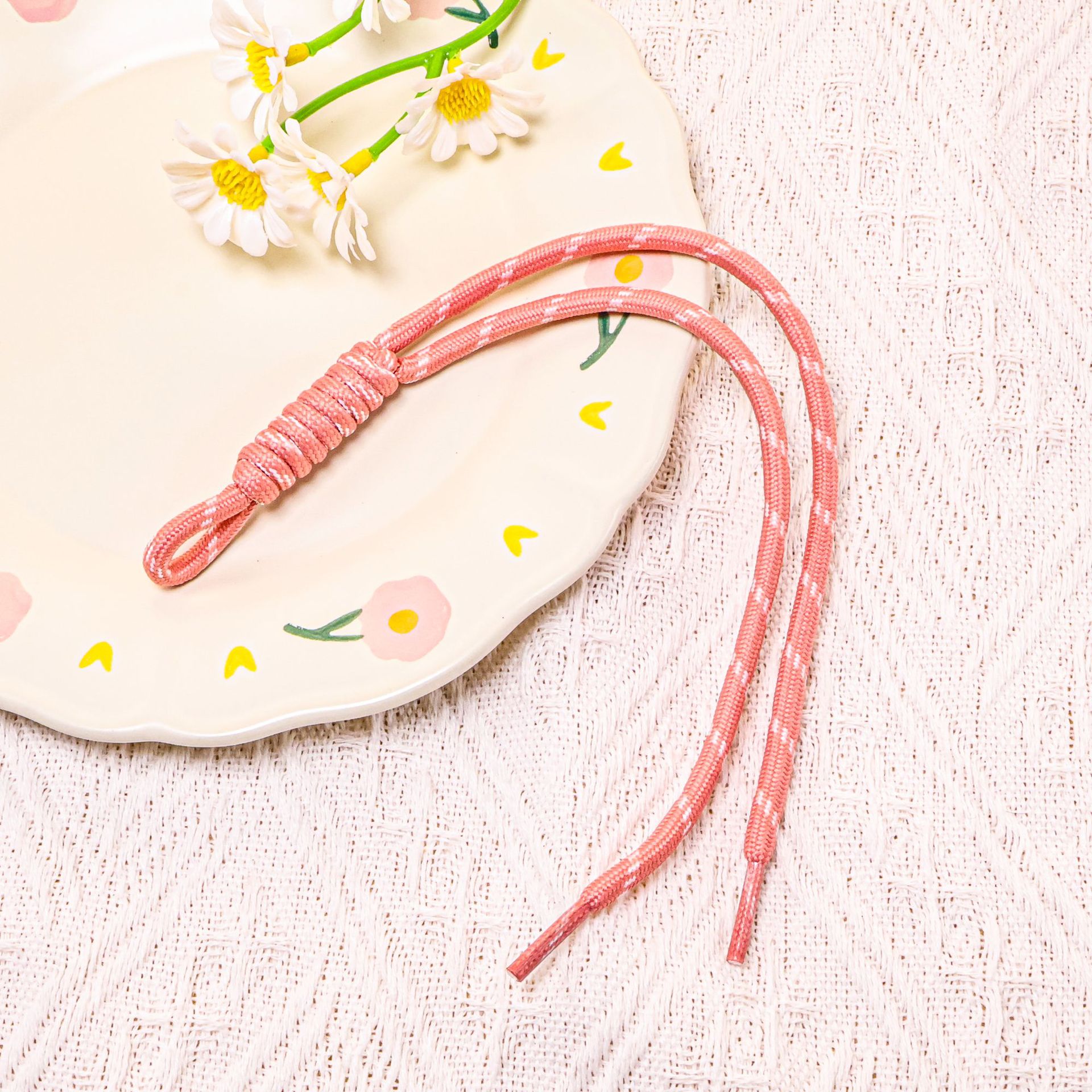 【Deep Pink】Colored Lace Double Strand Rope